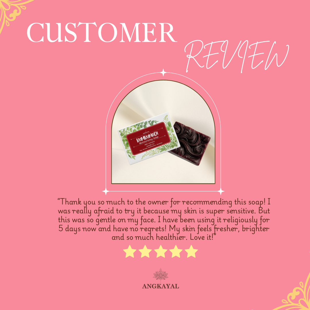 Kumkumadi Moisturising Soap - Hydrating Glow Cleanser for Dry & Sensitive Skin