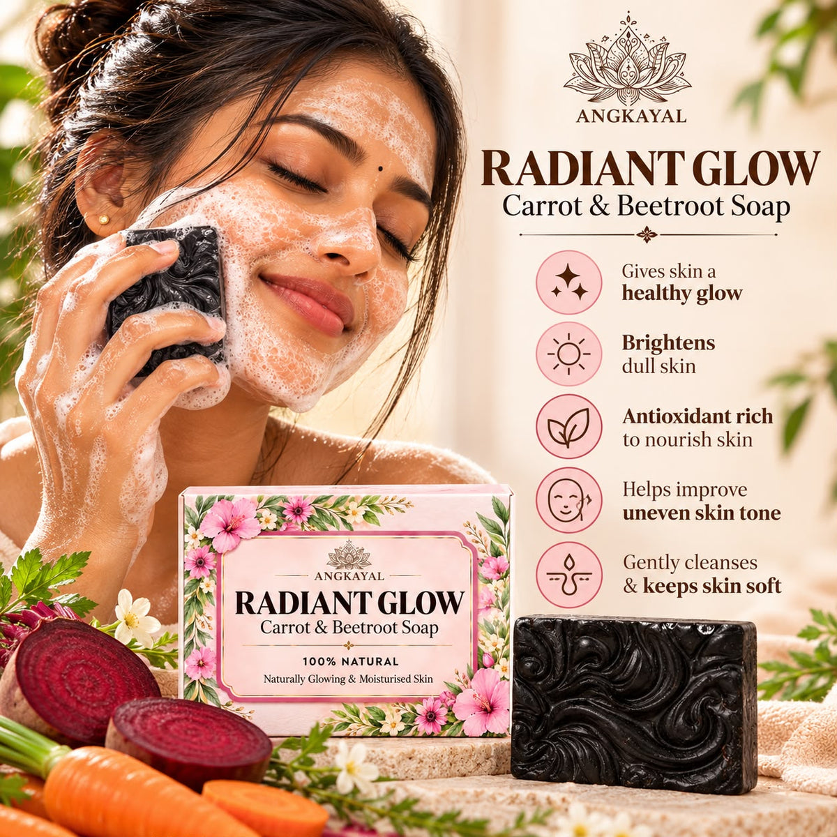 Radiant Glow - Carrot & Beetroot Soap