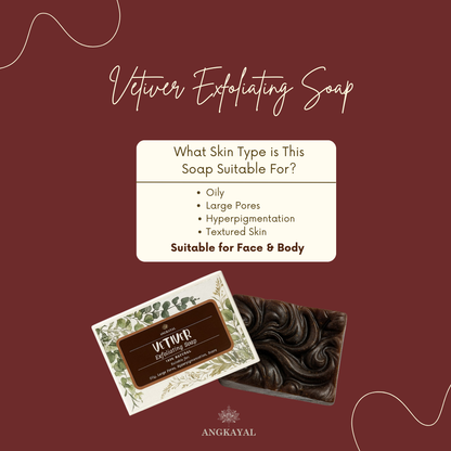 Vetiver Exfoliating Soap - Natural Oil-Control & Brightening Cleanser