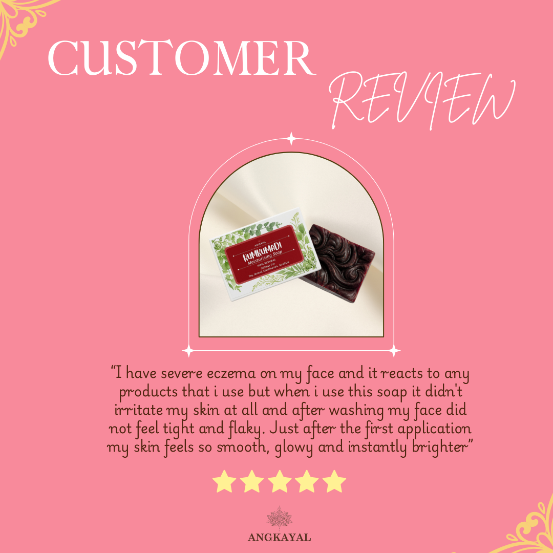 Kumkumadi Moisturising Soap - Hydrating Glow Cleanser for Dry & Sensitive Skin