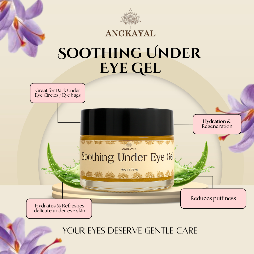 Soothing Under Eye Gel – Aloe, Rosehip & Saffron Blend