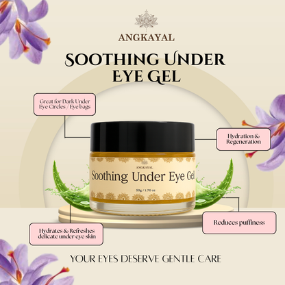 Soothing Under Eye Gel – Aloe, Rosehip & Saffron Blend