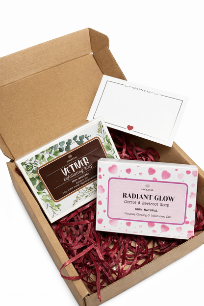 Valentine’s Day - His & Her Skincare Set | Vetiver & Radiant Glow Soaps