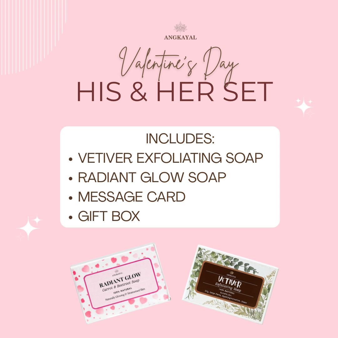 Valentine’s Day - His & Her Skincare Set | Vetiver & Radiant Glow Soaps