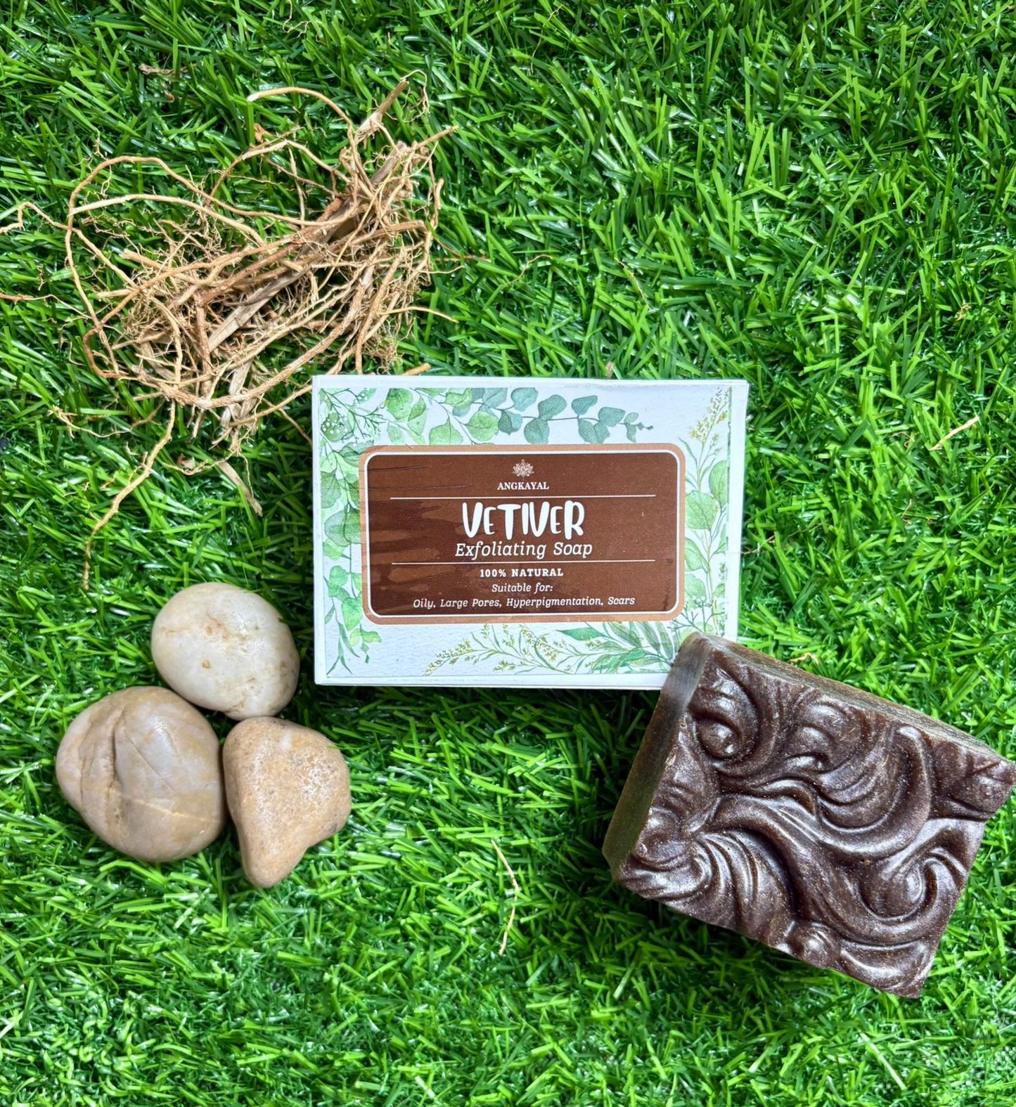 Vetiver Exfoliating Soap - Natural Oil-Control & Brightening Cleanser